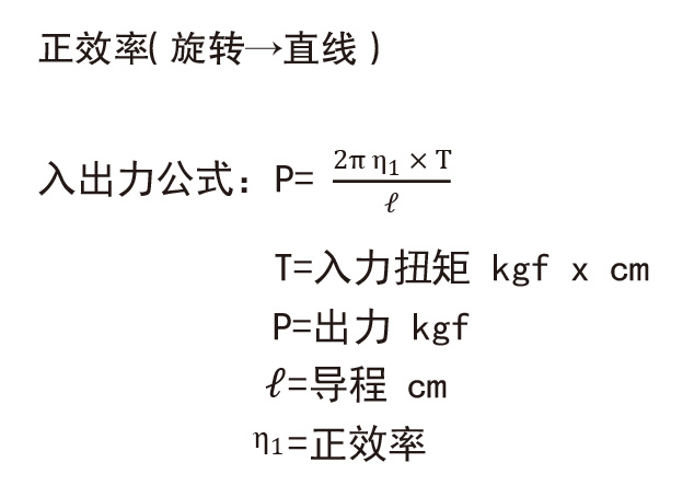 滚珠丝杆传动效率表 滚珠丝杆传动效率表